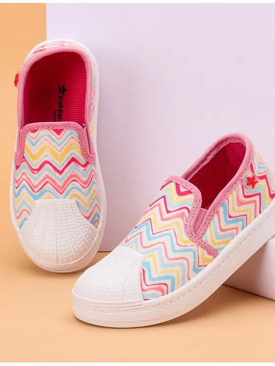 Cute Walk by Babyhug Slip On Casual Shoes With Floral Design- Yellow